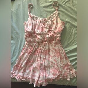 pink and white dress!